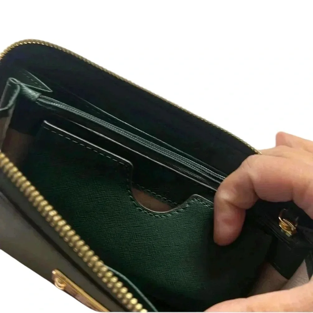 - Michael Kors green large wallet